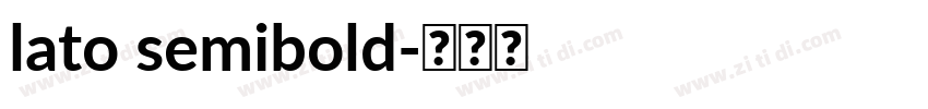 lato semibold字体转换